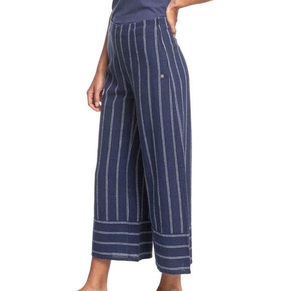 Roxy High Waisted Wide Leg Linen Pants - Picture 3 of 4